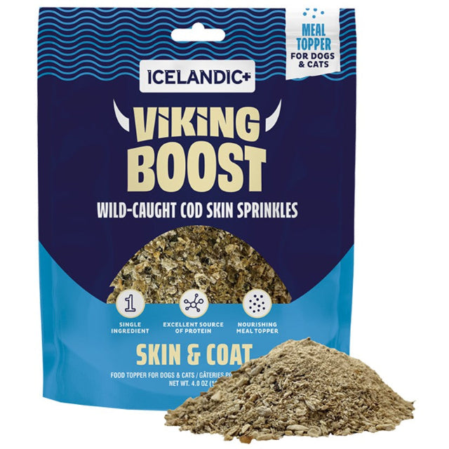 Viking Boost Wild-Caught Cod Skin Sprinkles for Skin & Coat 4 oz