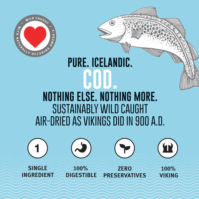 Icelandic Cod Fish Skin Rolls – Crunchy, Single-Ingredient Dog Treats 3 oz