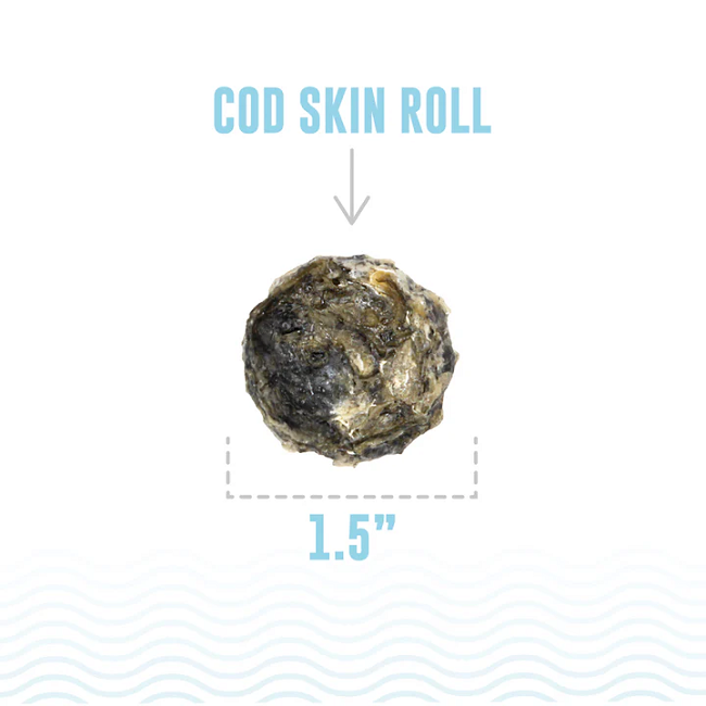 Icelandic Cod Fish Skin Rolls – Crunchy, Single-Ingredient Dog Treats 3 oz