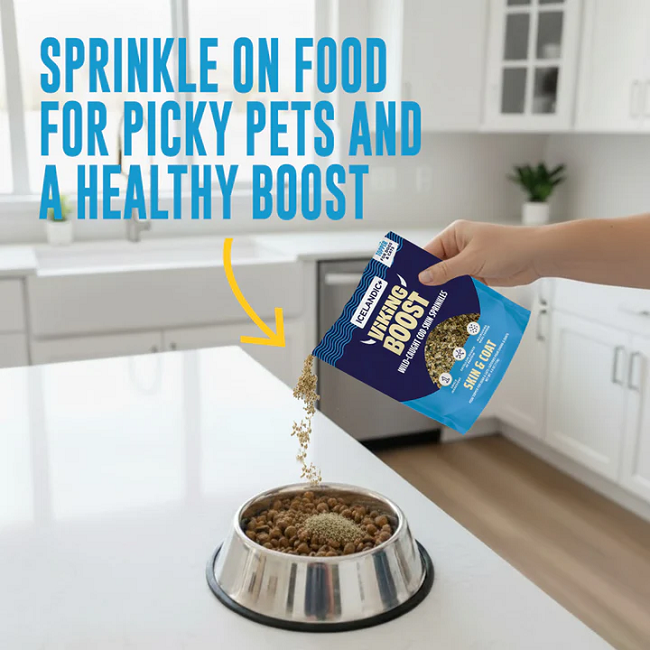 Viking Boost Wild-Caught Cod Skin Sprinkles for Skin & Coat 4 oz