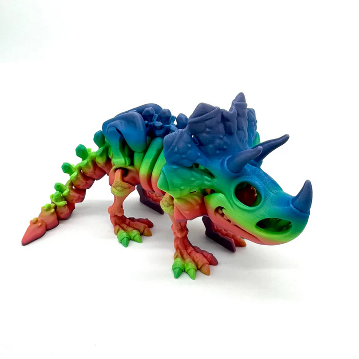 Bippits Classic Flexi Triceratops Skeleton Fidget - Assorted