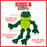 KONG Holiday Knots Bow Tie Frog Squeaky Plush Dog Toy, Large/X-Large