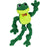 KONG Holiday Knots Bow Tie Frog Squeaky Plush Dog Toy, Large/X-Large