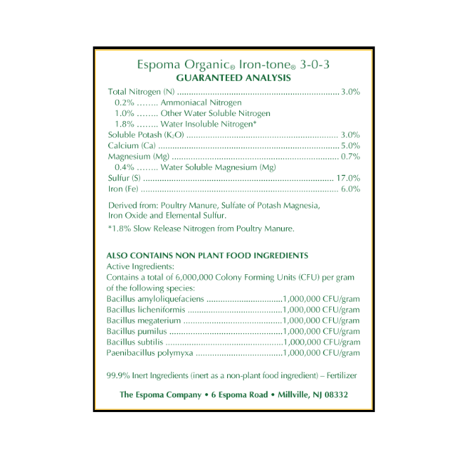 Espoma Iron Tone Organic 5lb