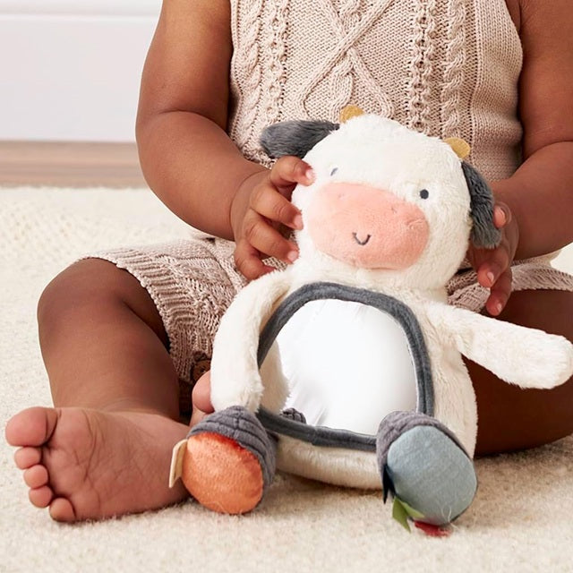 Carmen The Cow Itzy Bitzy Mirror Travel + Tummy Time Toy