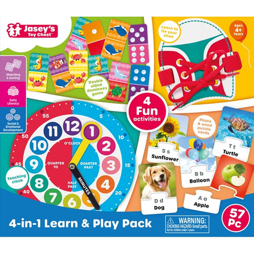Jasey's Toy Chest 4-In-1 Learn & Play Pack