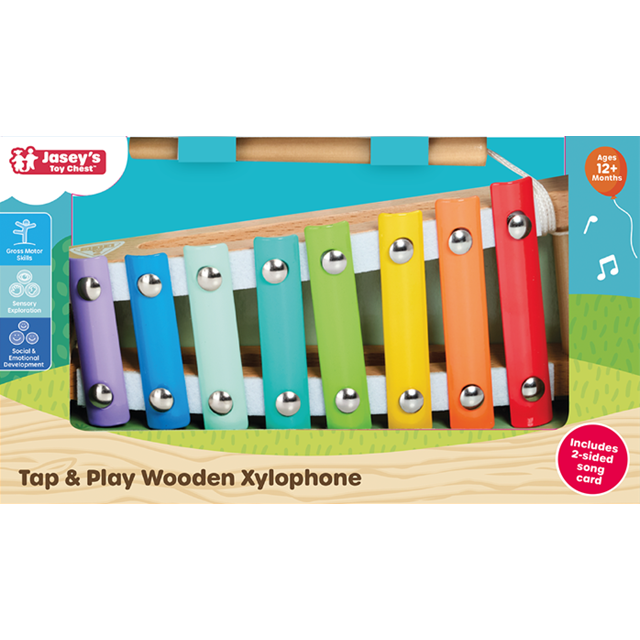 Jasey's Toy Chest Tap & Play Wooden Xylophone