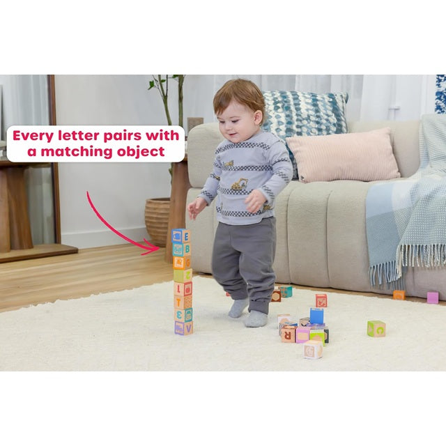 Jasey's Toy Chest 26-Piece Wooden ABC Block Set
