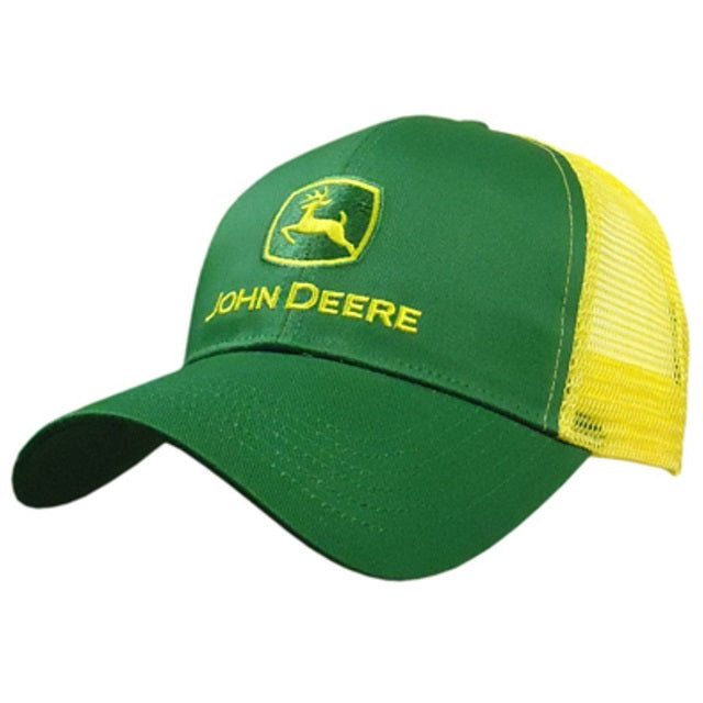 Men's John Deere Green & Yellow Mesh Back Logo Hat