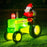 John Deere Tractor with Santa Holiday Inflatable