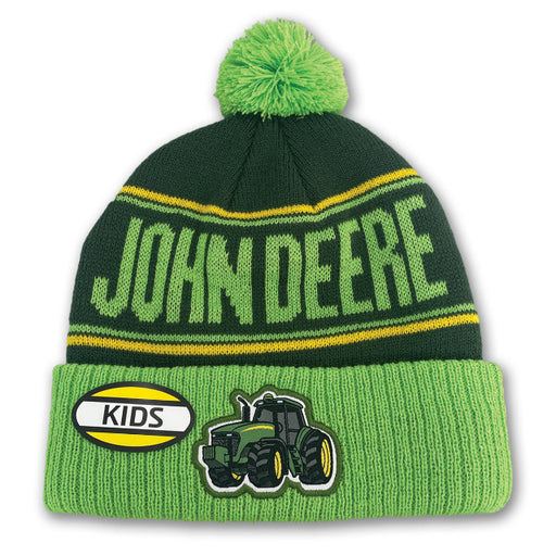 Kid's John Deere Tractor Knit Pom Beanie