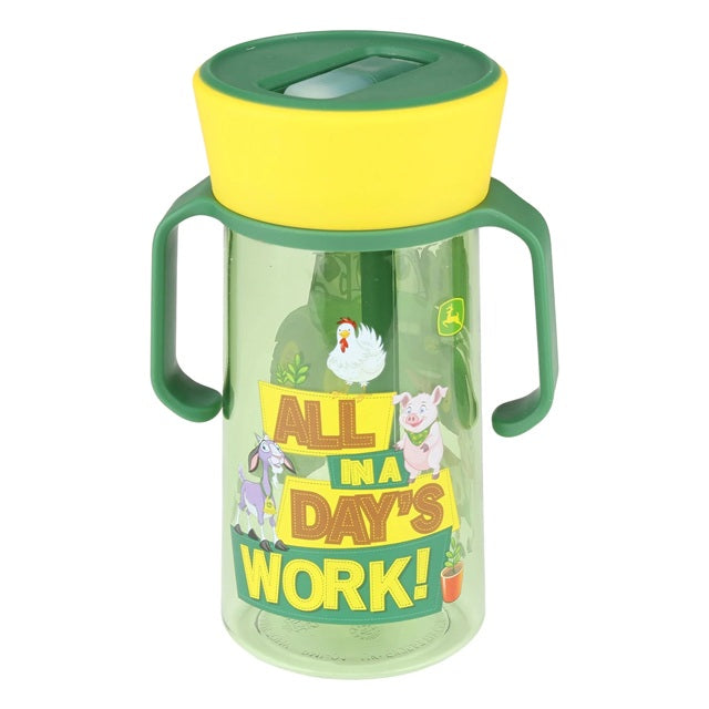 John Deere Sippy Cup Trainer with Pop-up Straw