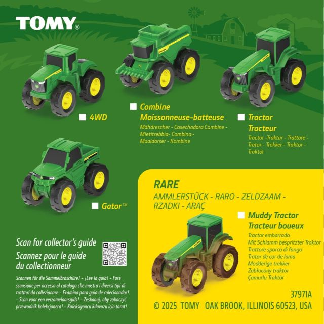 John Deere Pull Back Mini Vehicle, Assorted