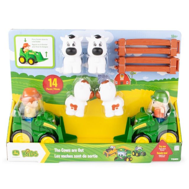 John Deere Kids The Cows are Out 14-Piece Farm Toy Playset