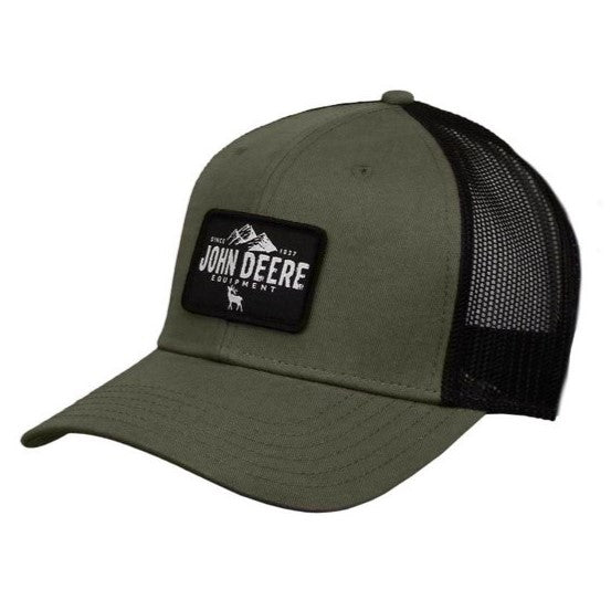 John Deere Logo Black Yellow Snapback Mesh Back Truck