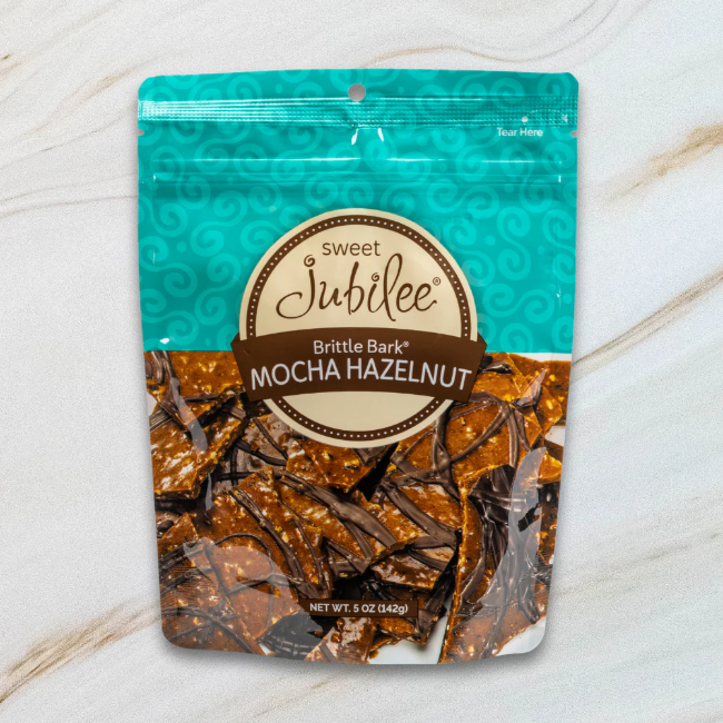 Sweet Jubilee Mocha Hazelnut Brittle Bark 5oz