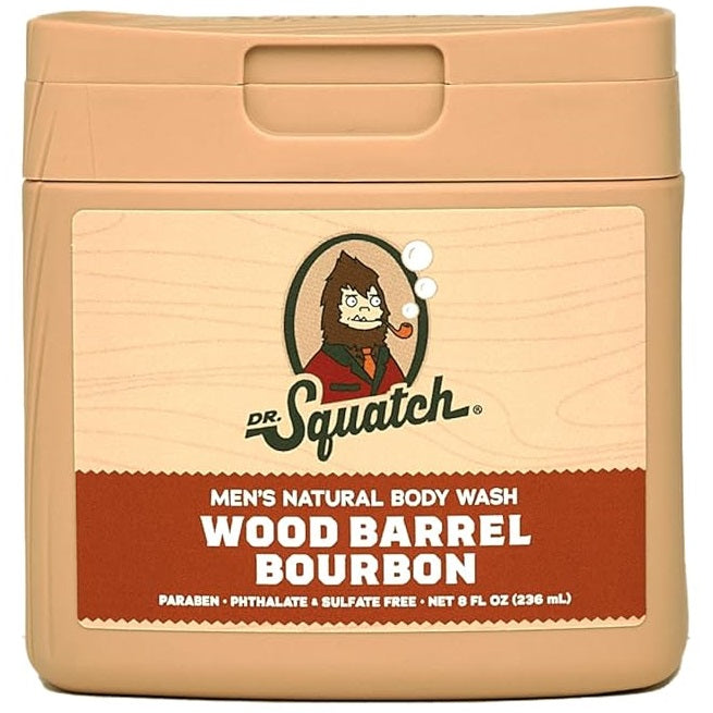 Dr. Squatch Wood Bourbon Barrel Men's Natural Body Wash