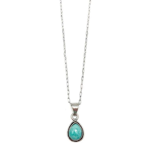 Kashi Semiprecious Small Stone Necklace - Amazonite P27AZ