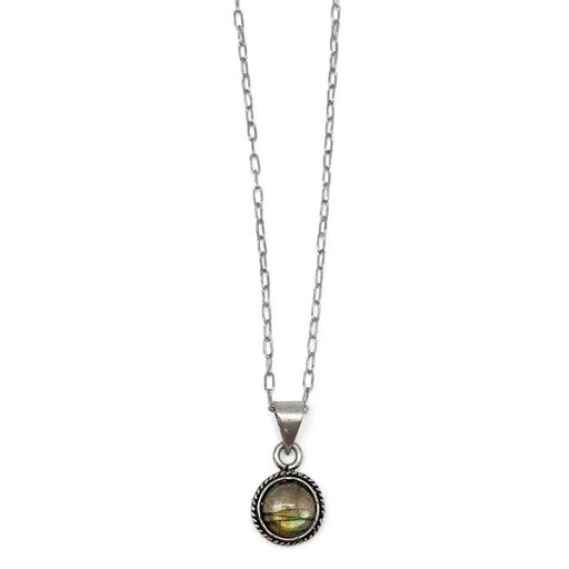 Kashi Semiprecious Small Stone Necklace - Labradorite P27LD