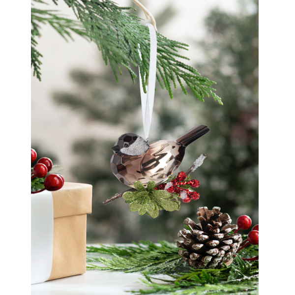 Kissing Krystals Mistletoe Winter Chickadee Ornament KK697