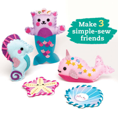 Klutz Jr. My Cat Mermaid & Friends Book & Sewing Craft Kit