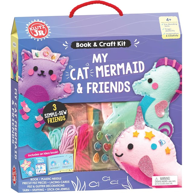 Klutz Jr. My Cat Mermaid & Friends Book & Sewing Craft Kit