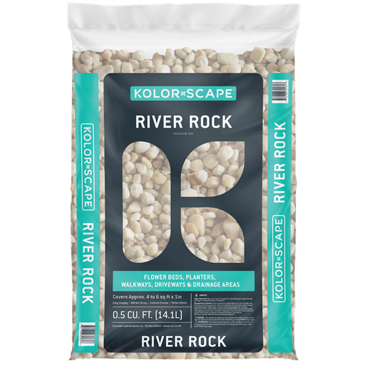 Kolorscape River Rock Garden Stone, 0.5 Cu. Ft.
