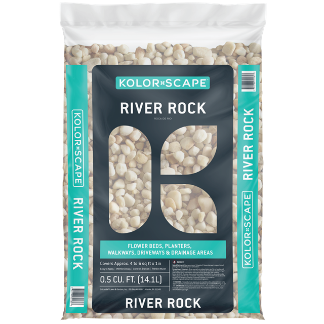 Kolorscape River Rock Garden Stone, 0.5 Cu. Ft.