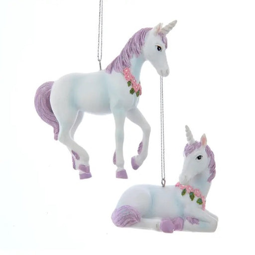 Soft Purple Unicorn Ornament, Assorted