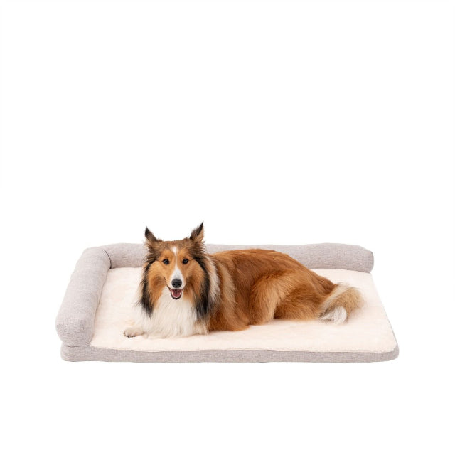 Orthopedic Lounger Dog Bed, Khaki