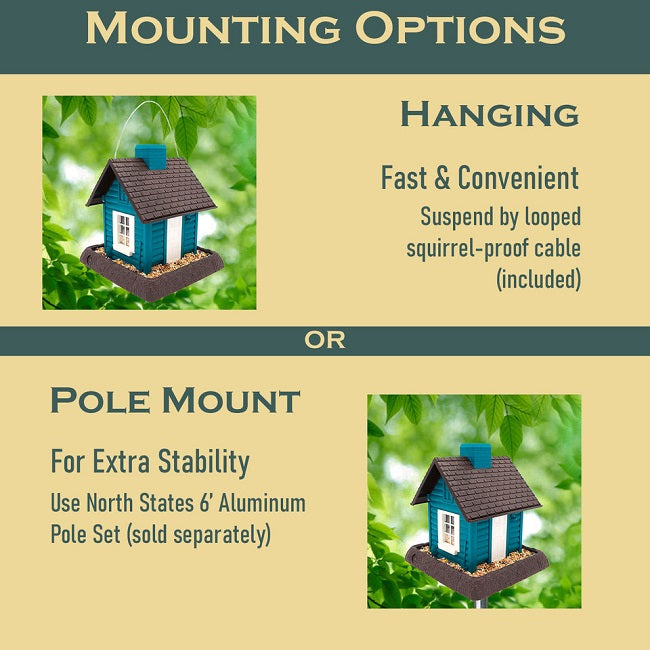 Village Collection Lakeside Cabin Birdfeeder