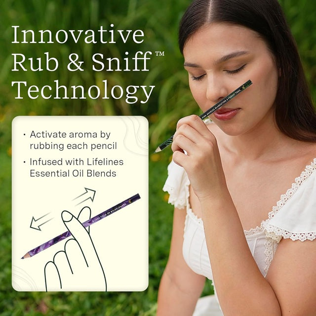 Lifelines Rub & Sniff Scented Colored Pencils, 10-Pack Earth Tones Palette