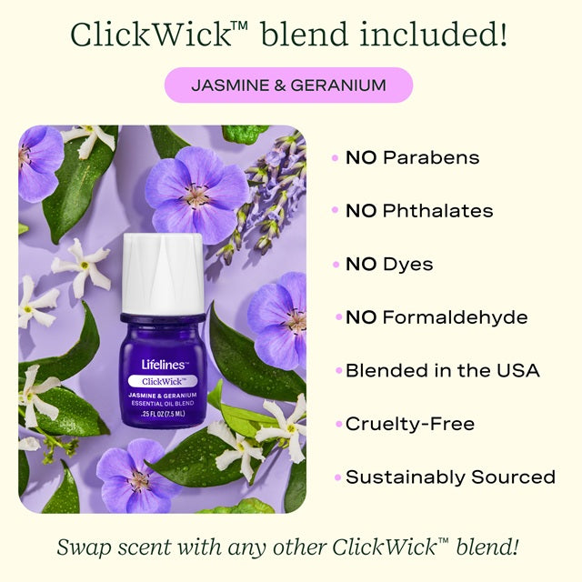 Lifelines Flameless Candle Diffuser - Frosted Glass (Cream)