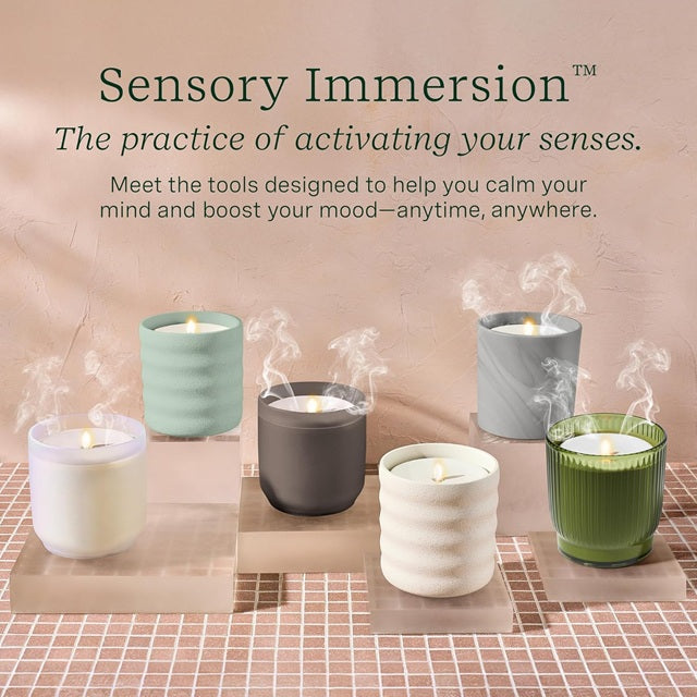 Lifelines Flameless Candle Diffuser - Ribbed Olive