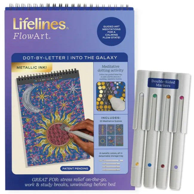 Lifelines FlowArt®: Dot-By-Letter Into the Galaxy Metallic