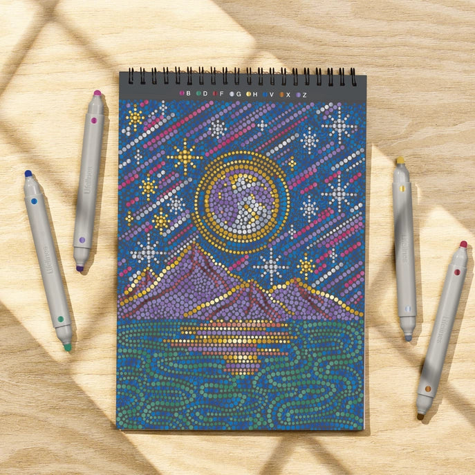 Lifelines FlowArt®: Dot-By-Letter Into the Galaxy Metallic