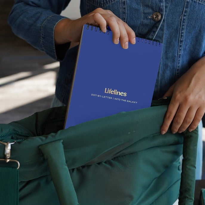 Lifelines FlowArt®: Dot-By-Letter Into the Galaxy Metallic