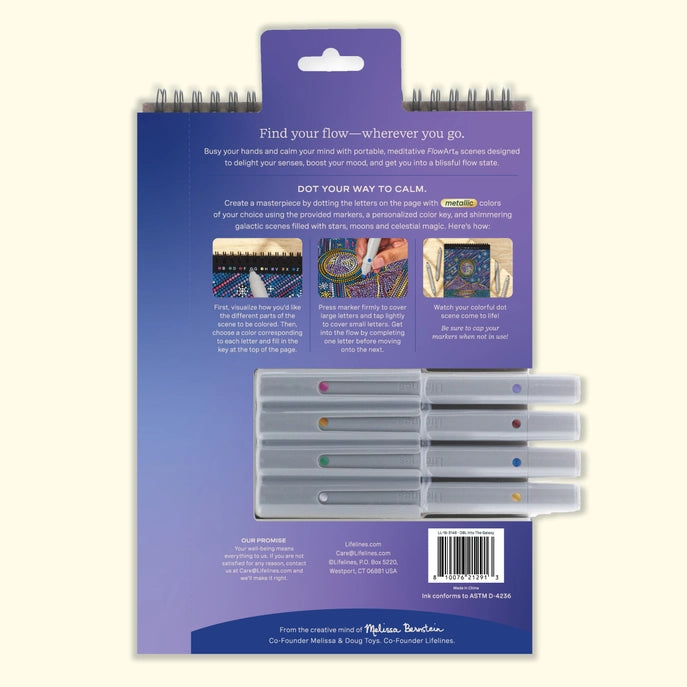 Lifelines FlowArt®: Dot-By-Letter Into the Galaxy Metallic