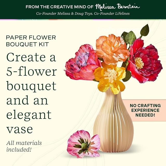 Lifelines FlowCrafts Paper Flower Bouquet Meditative Craft Kit