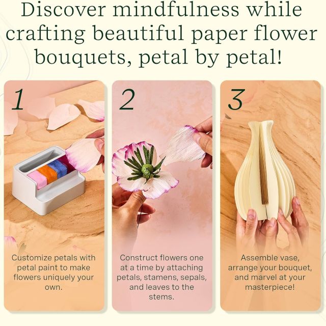 Lifelines FlowCrafts Paper Flower Bouquet Meditative Craft Kit