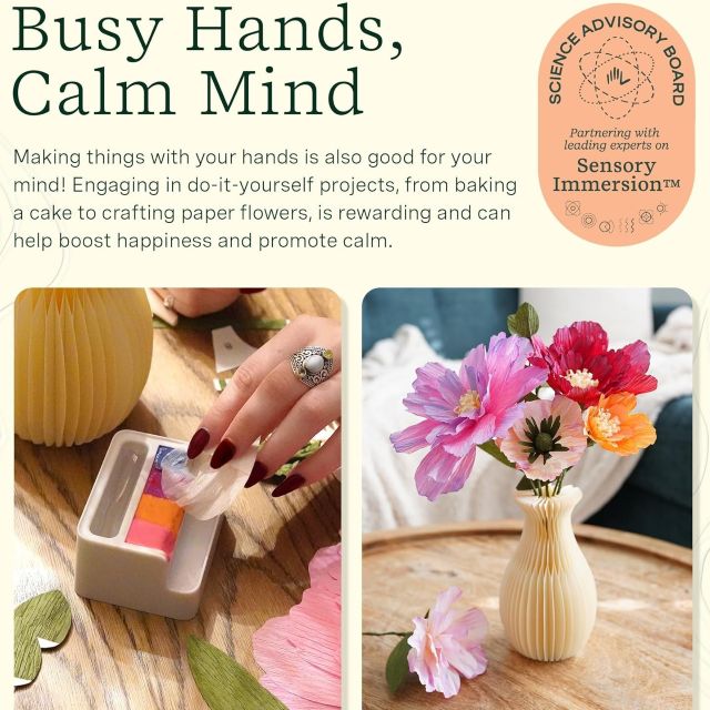 Lifelines FlowCrafts Paper Flower Bouquet Meditative Craft Kit