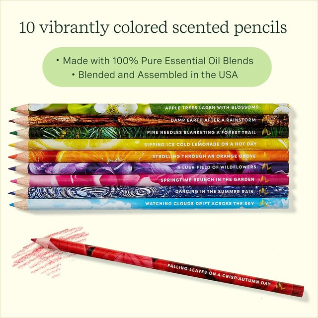 Lifelines Rub & Sniff Scented Colored Pencils, 10-Pack Classic Palette