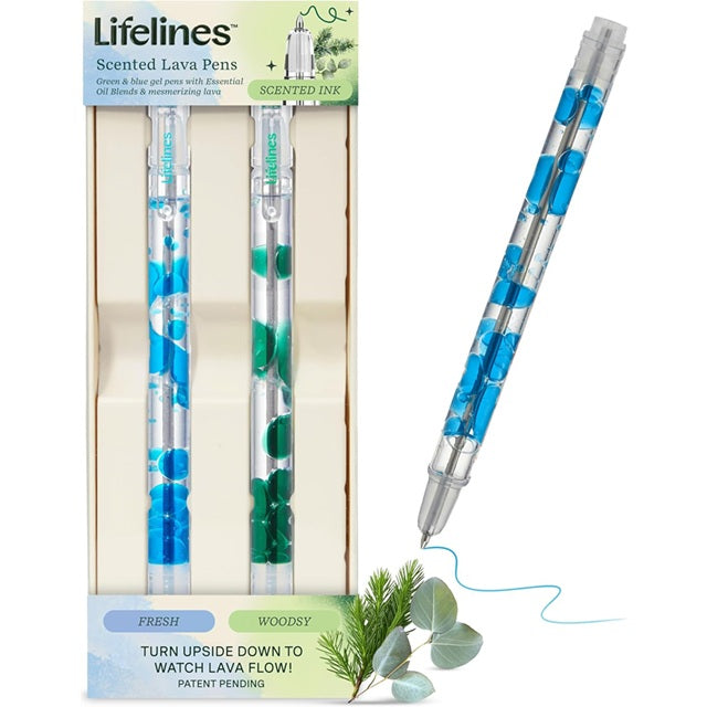 Lifelines Scented Lava Pen Set, 2-pack Blue/Green