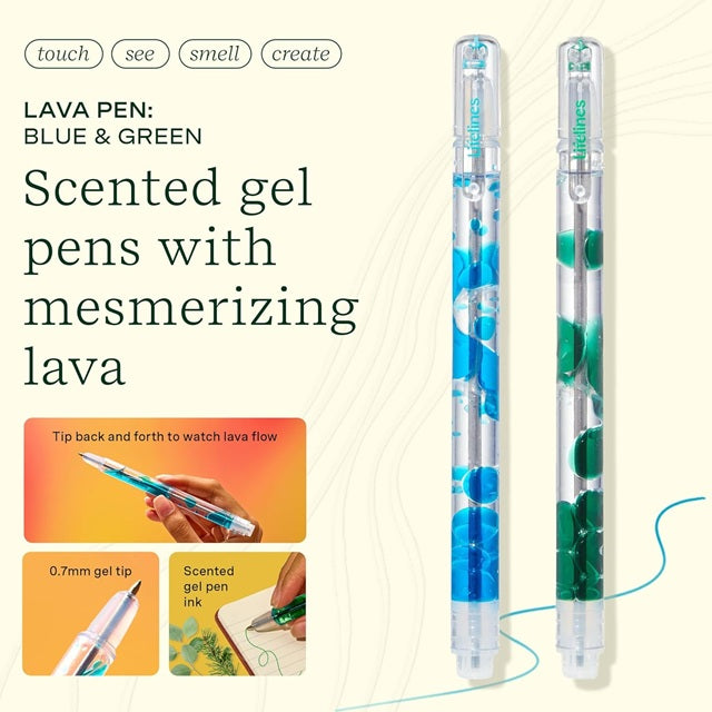Lifelines Scented Lava Pen Set, 2-pack Blue/Green