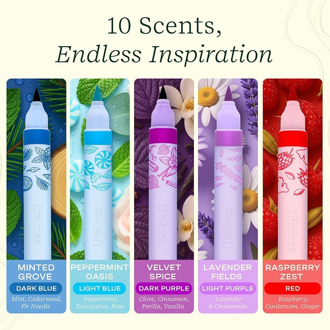 Lifelines Scented Brush-Tip Markers, 10 Scents