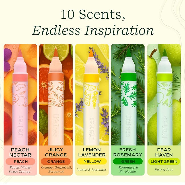 Lifelines Scented Brush-Tip Markers, 10 Scents