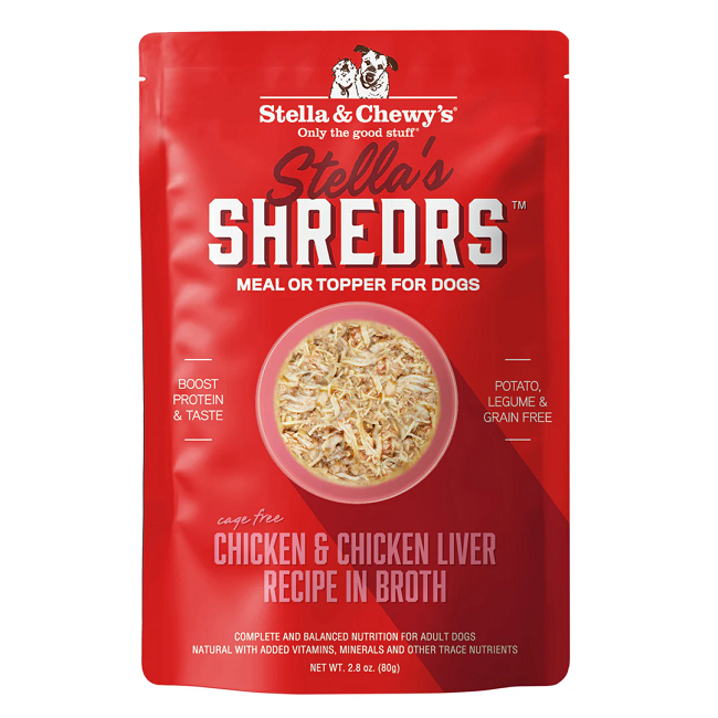 Stella & Chewy's Stella's Shredrs Chicken & Chicken Liver Recipe in Broth 2.8oz