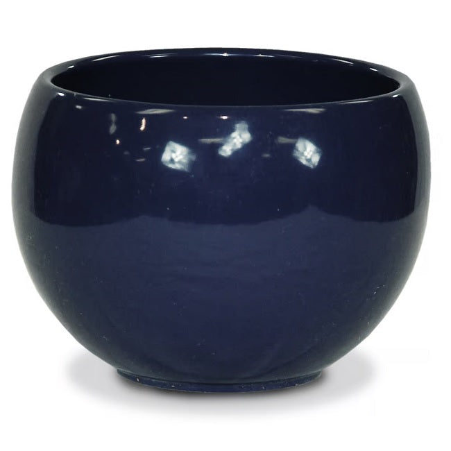 Powder Coated Slate Blue Luna Bowl Clay Pot