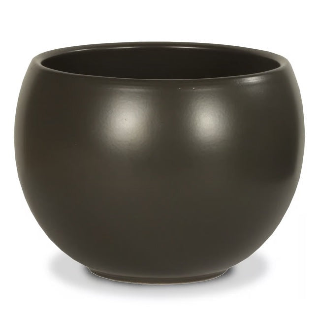 Powder Coated Matte Coal Luna Bowl Clay Pot