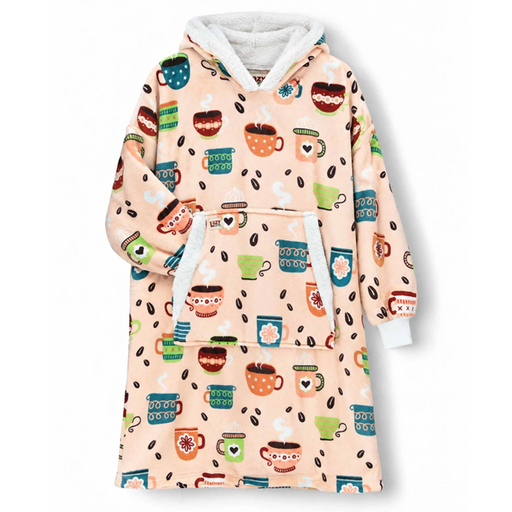 Blanket Hoodie Coffee Club – Oversized Wearable Blanket